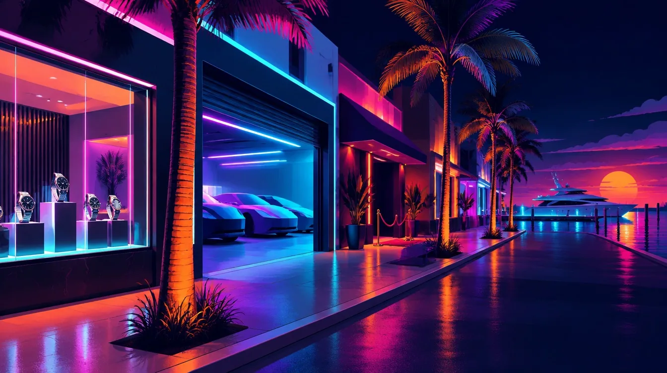 Miami roleplay business ideas that connect players: original illustration